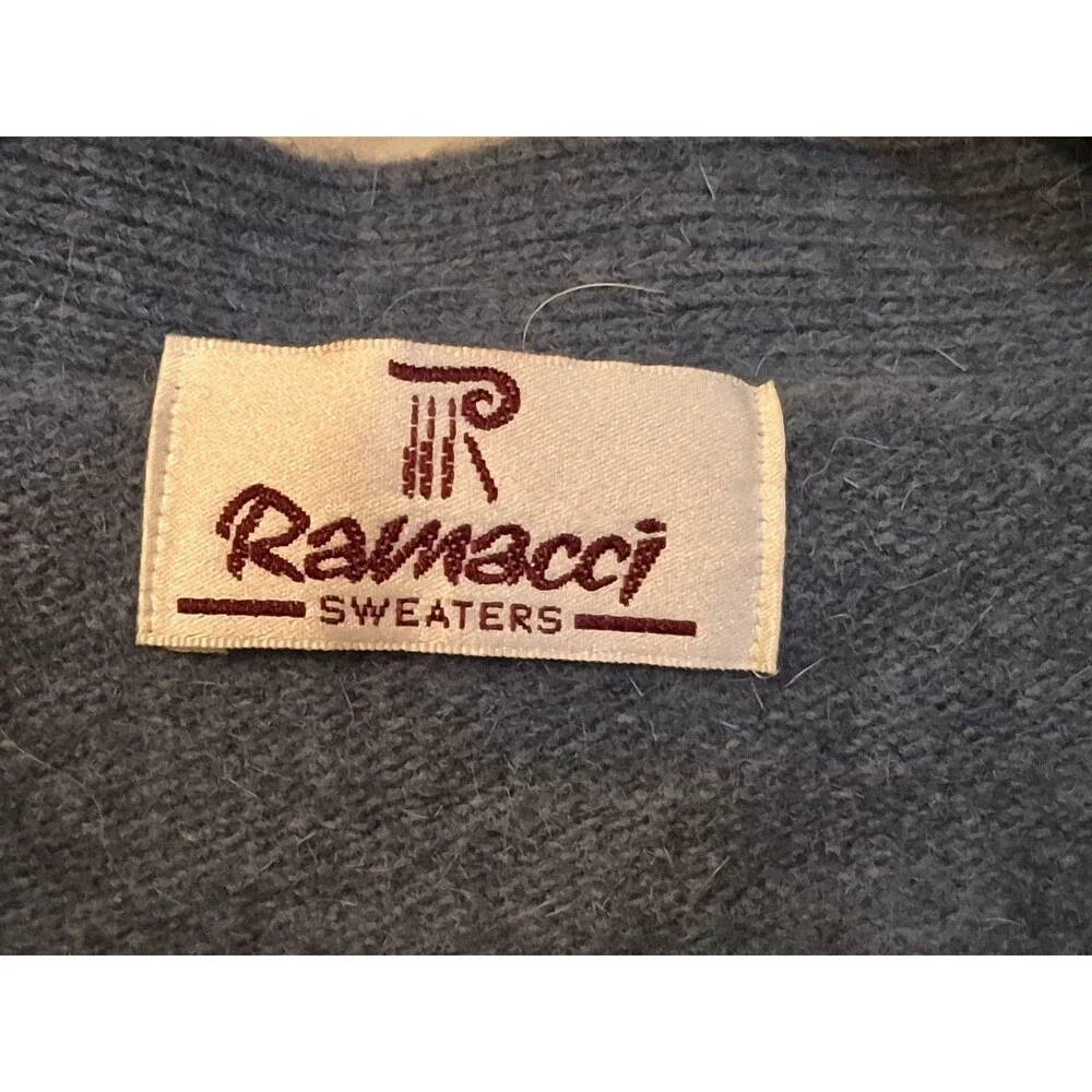 VTG Ramacci Sweater Wool S Geometric Fair Embroidered 80's